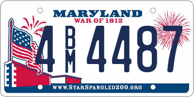 MD license plate 4BM4487