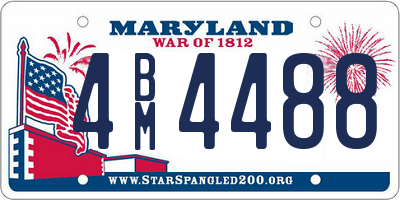 MD license plate 4BM4488