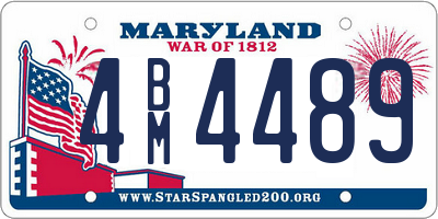 MD license plate 4BM4489