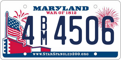 MD license plate 4BM4506