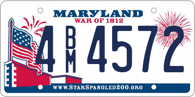 MD license plate 4BM4572