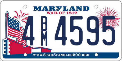 MD license plate 4BM4595