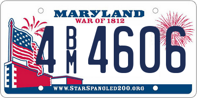 MD license plate 4BM4606
