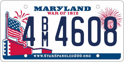 MD license plate 4BM4608