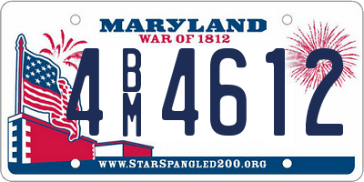 MD license plate 4BM4612