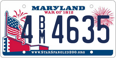 MD license plate 4BM4635