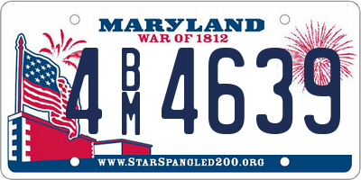 MD license plate 4BM4639