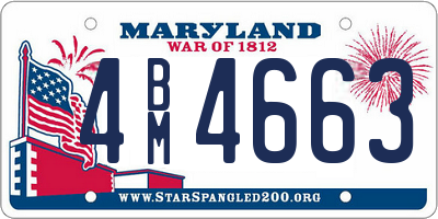 MD license plate 4BM4663
