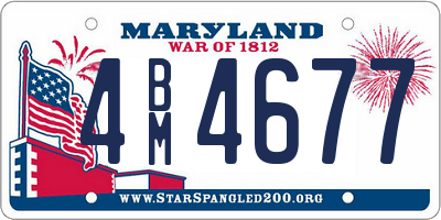 MD license plate 4BM4677