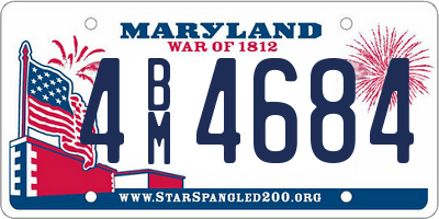 MD license plate 4BM4684