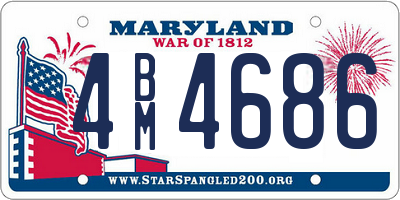 MD license plate 4BM4686