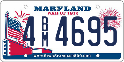 MD license plate 4BM4695