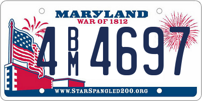 MD license plate 4BM4697