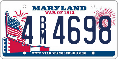 MD license plate 4BM4698