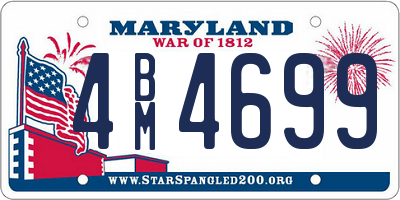 MD license plate 4BM4699