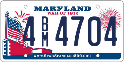 MD license plate 4BM4704
