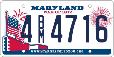 MD license plate 4BM4716
