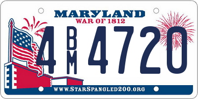 MD license plate 4BM4720