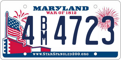 MD license plate 4BM4723
