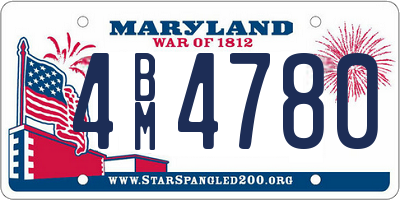 MD license plate 4BM4780