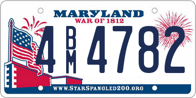 MD license plate 4BM4782