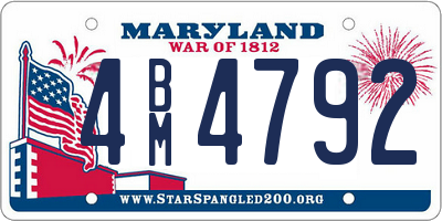 MD license plate 4BM4792
