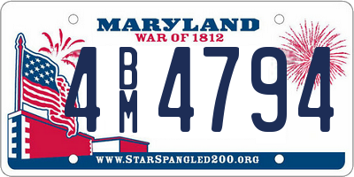 MD license plate 4BM4794