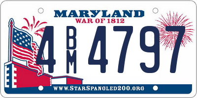 MD license plate 4BM4797