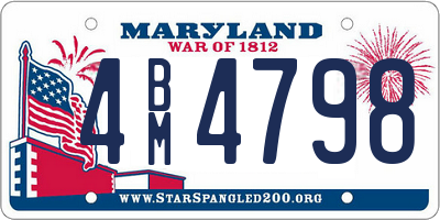 MD license plate 4BM4798
