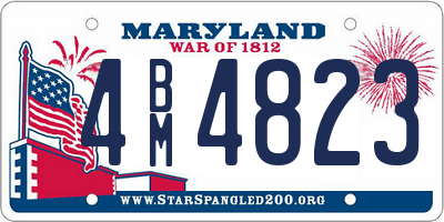 MD license plate 4BM4823