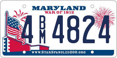 MD license plate 4BM4824