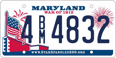 MD license plate 4BM4832