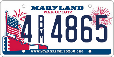 MD license plate 4BM4865