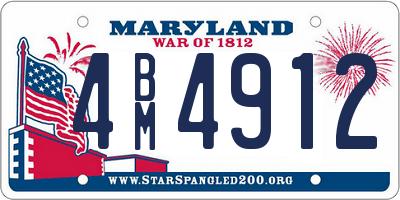 MD license plate 4BM4912
