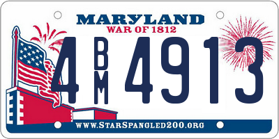 MD license plate 4BM4913