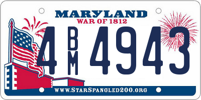 MD license plate 4BM4943