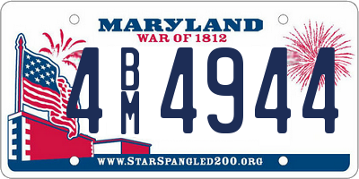 MD license plate 4BM4944