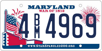 MD license plate 4BM4969
