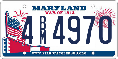 MD license plate 4BM4970