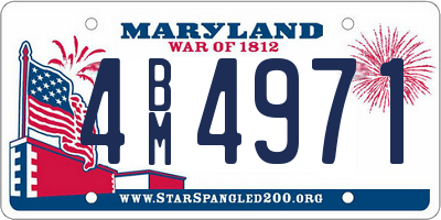MD license plate 4BM4971