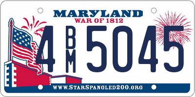 MD license plate 4BM5045
