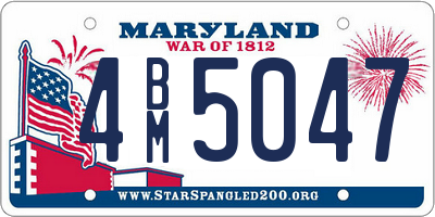 MD license plate 4BM5047