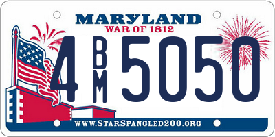MD license plate 4BM5050