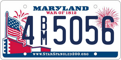 MD license plate 4BM5056