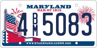 MD license plate 4BM5083
