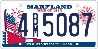 MD license plate 4BM5087