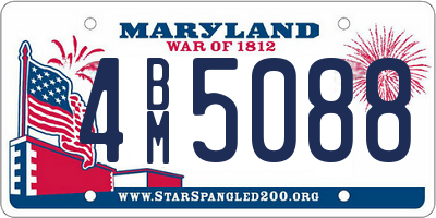 MD license plate 4BM5088
