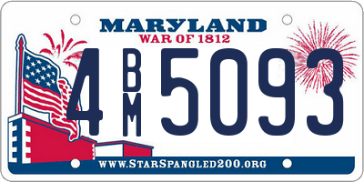MD license plate 4BM5093