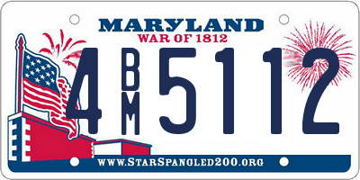 MD license plate 4BM5112