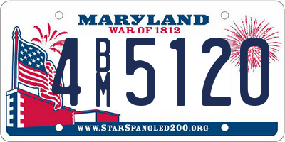 MD license plate 4BM5120